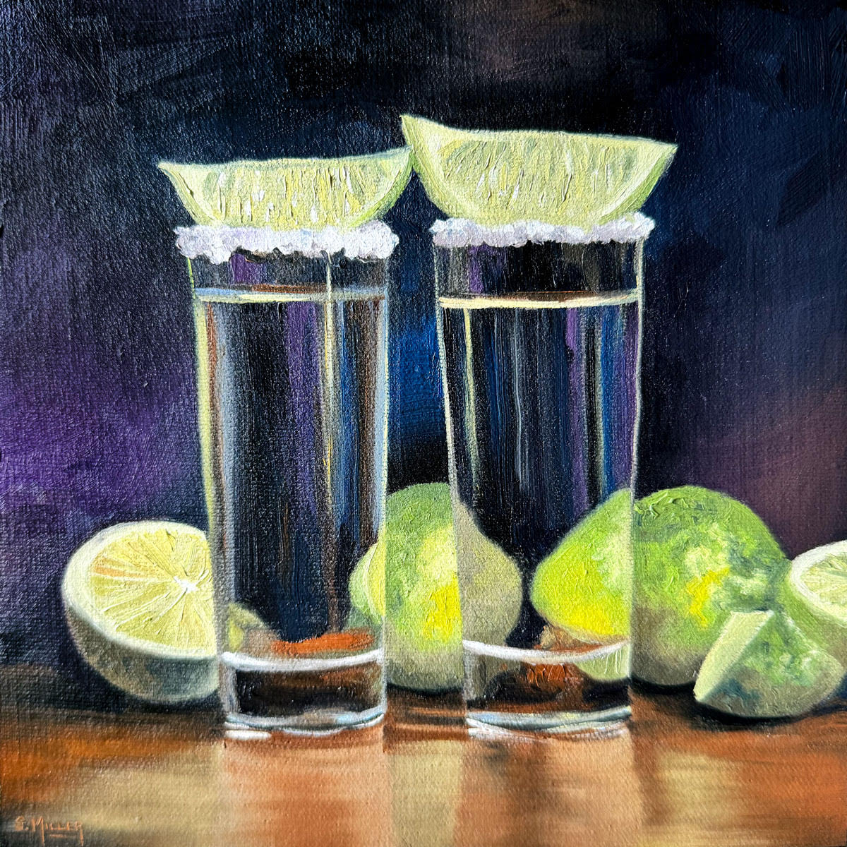Bottom's Up 8x8"