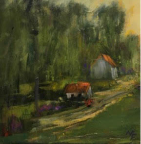 Evening Light - Clayton, 8x8" image 0