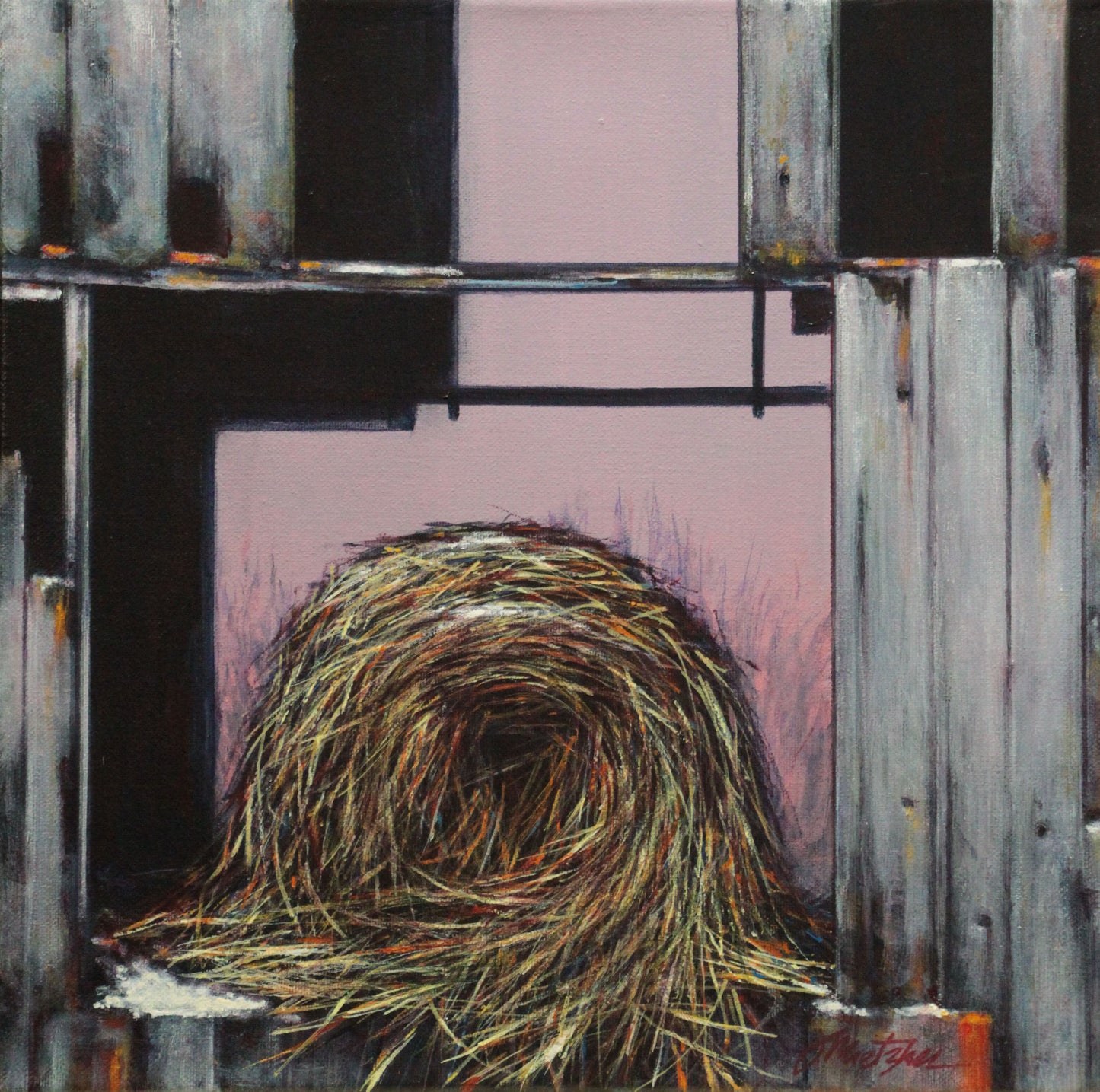 Winter Hay, 12x12" image 0