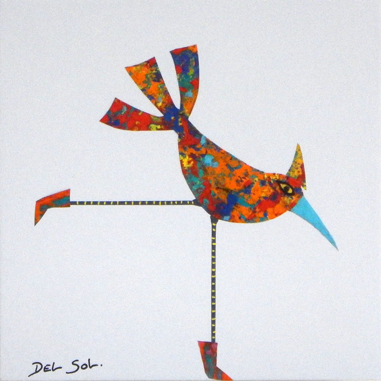 Funky Birds XLIII: Perfect Balance II, 6x6" image 0