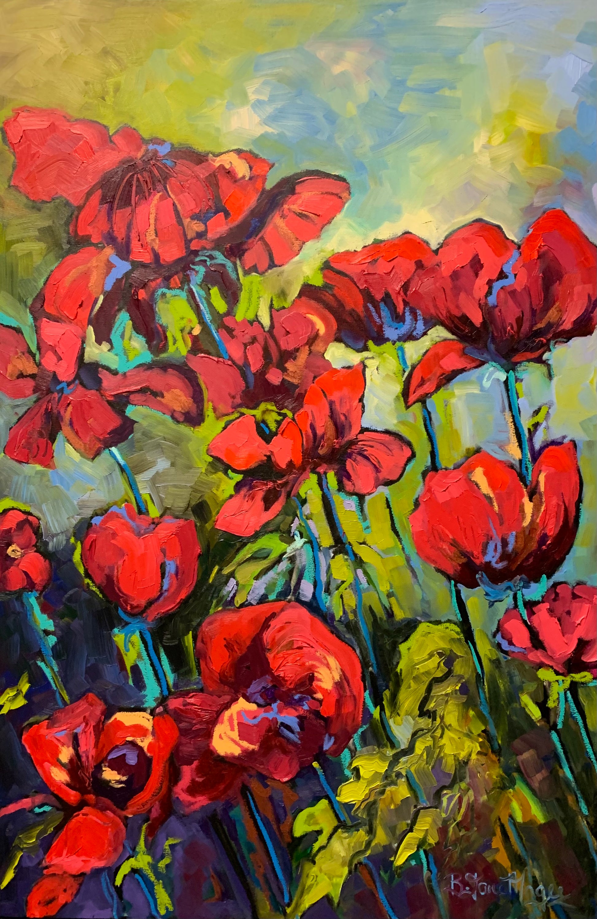 Poppies, Series 2, 36x24" image 0