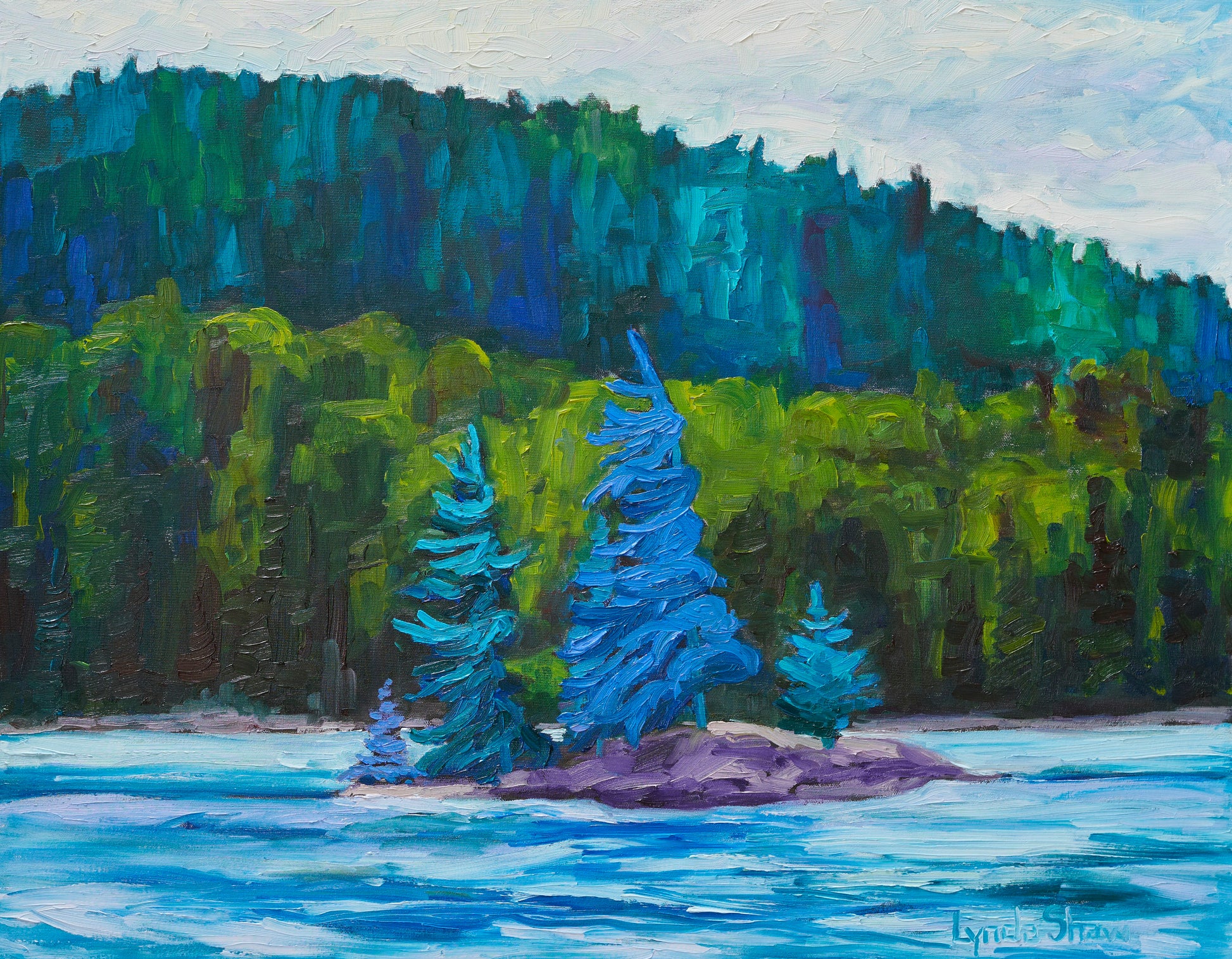 Tall Trees and Deep Water, 28x22" image 0