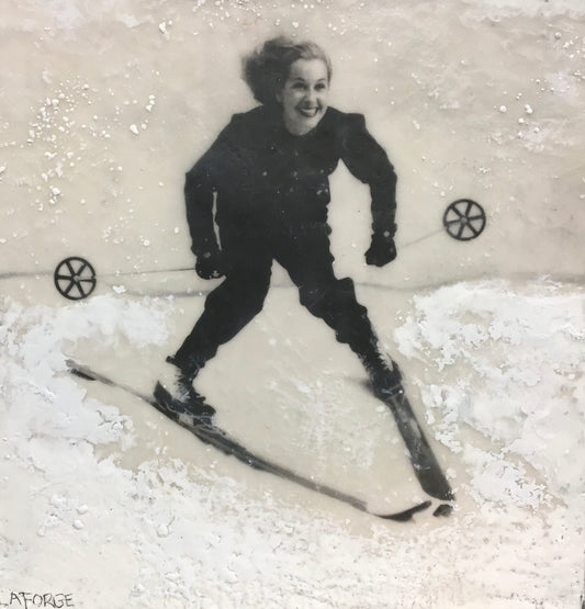 Vintage Skier 1, 12x12" image 0
