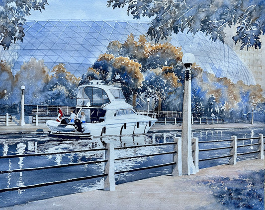 Cruising the Canal 16x20 image 0