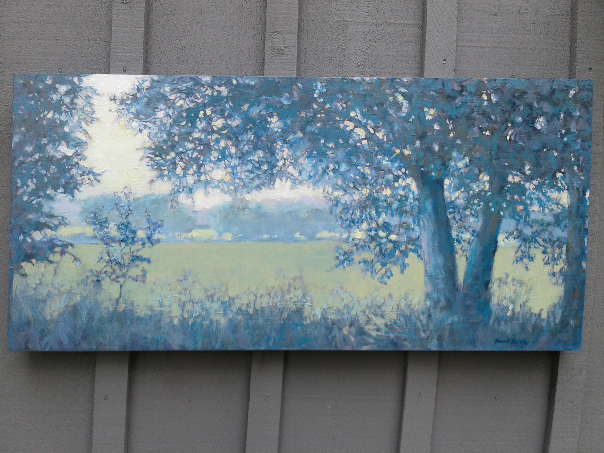 Looking Through Blue, 18x36" image 0