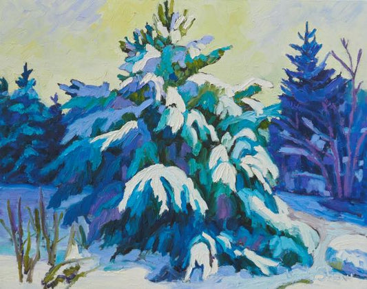 Snow Laden Trees, Col.2, 28x22" image 0