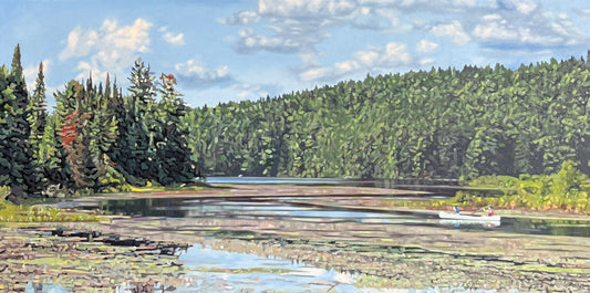 Paddling to Opeongo, 24x48" image 0