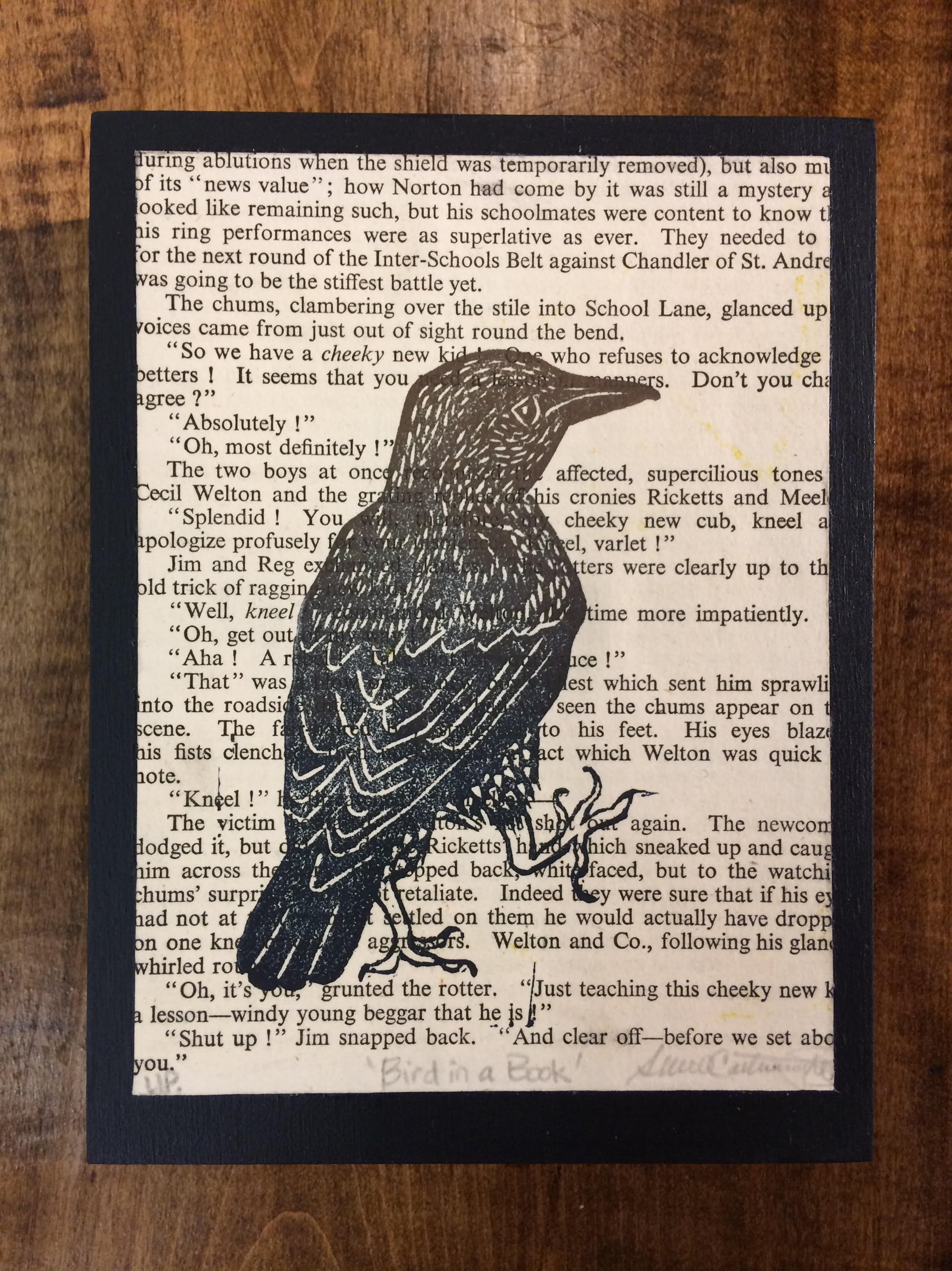 Bird in a Book, Unique Print (Edition #1 of 1)-6x8” image 0