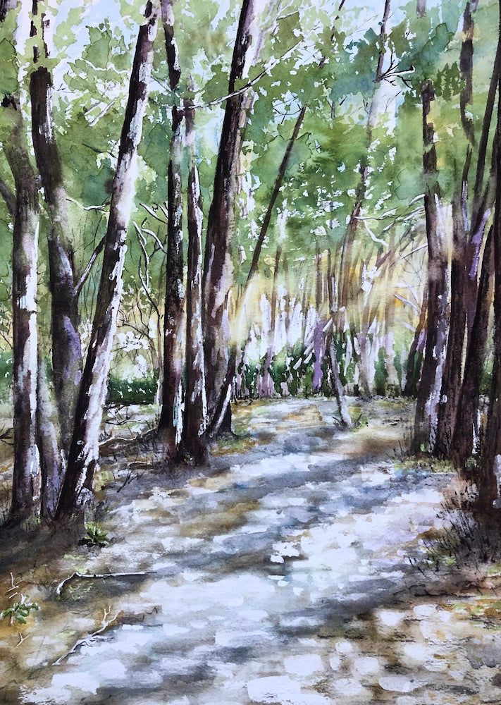 Sun Dappled Path 15.5H x 12.5W image 0
