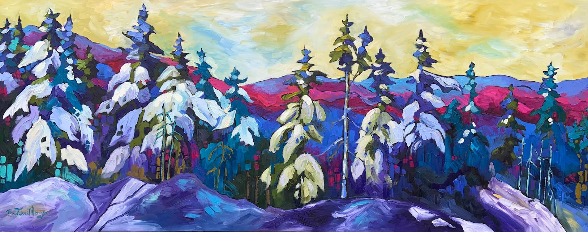 "Shadows of Tremblant" Series 11, 24x60" image 0