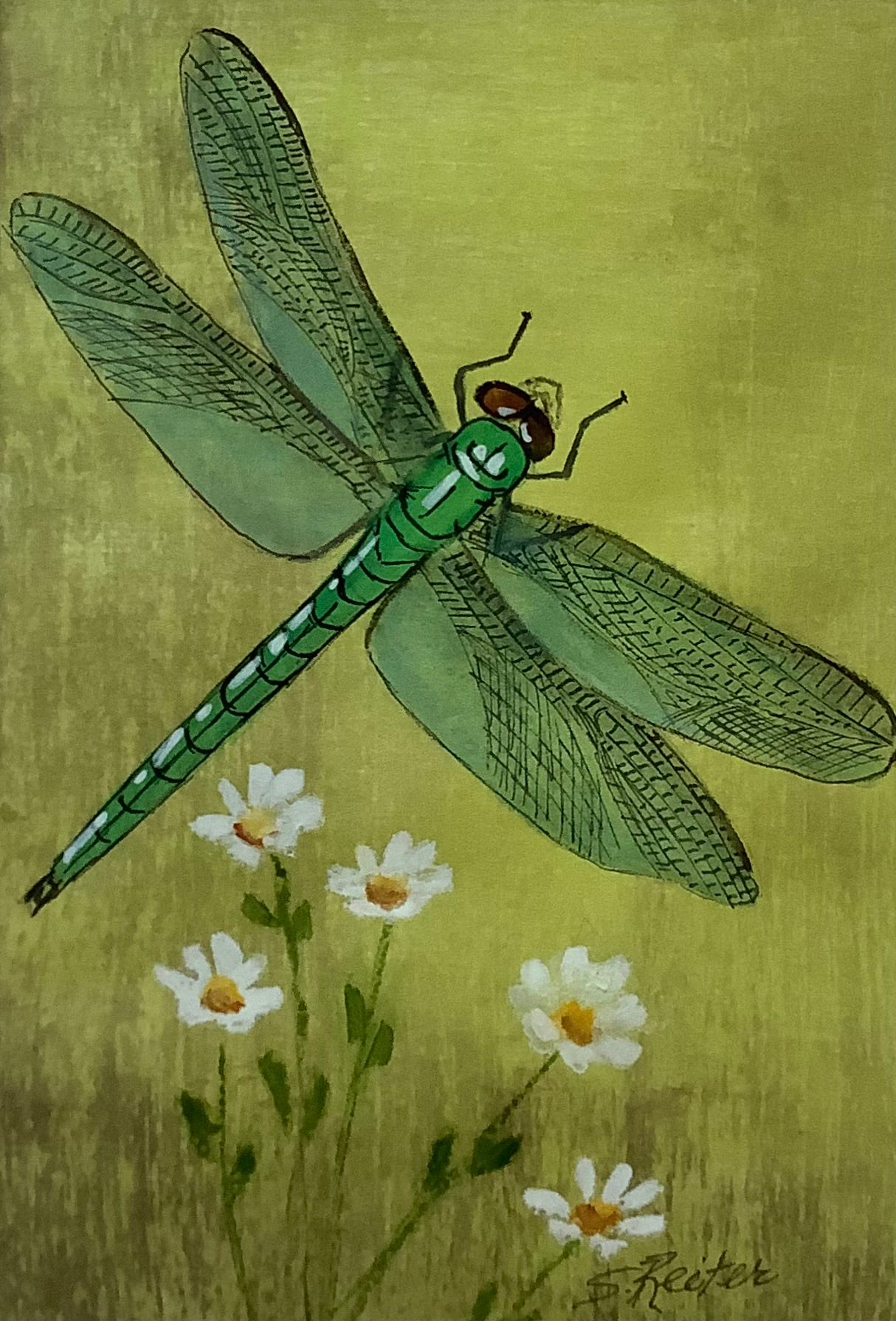 Dragonfly in the Garden 8x10" image 0