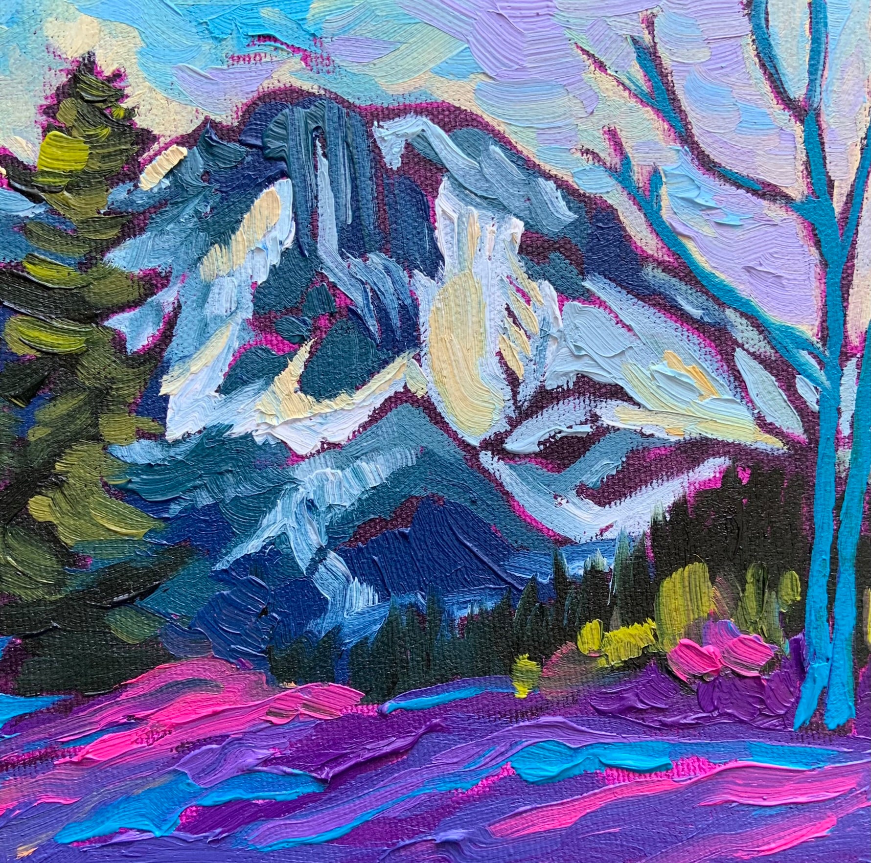 Ghostrider Mountain, Fernie, B.C. 6x6" image 0