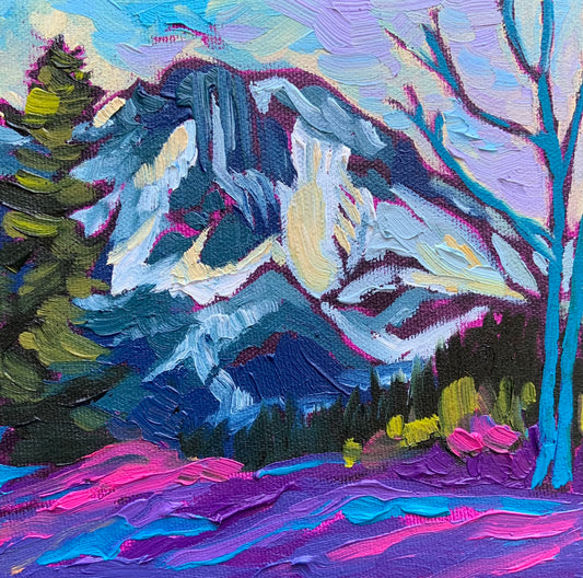 Ghostrider Mountain, Fernie, B.C. 6x6" image 0