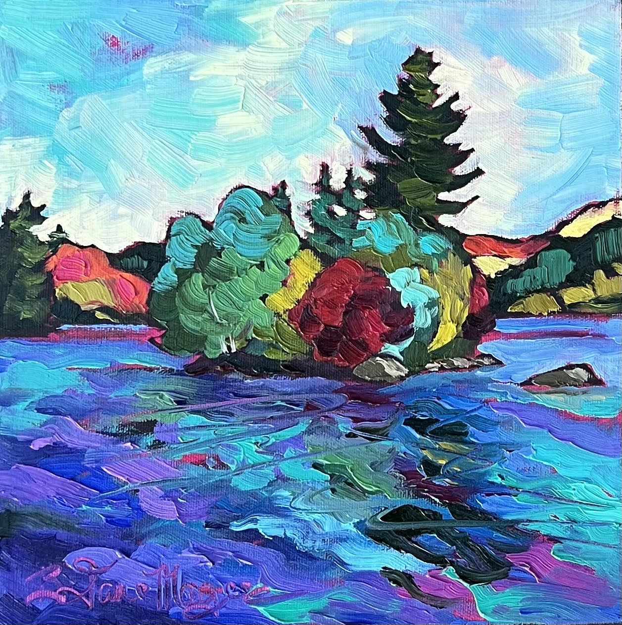 Blueberry Island (Series 20), 10x10 image 0
