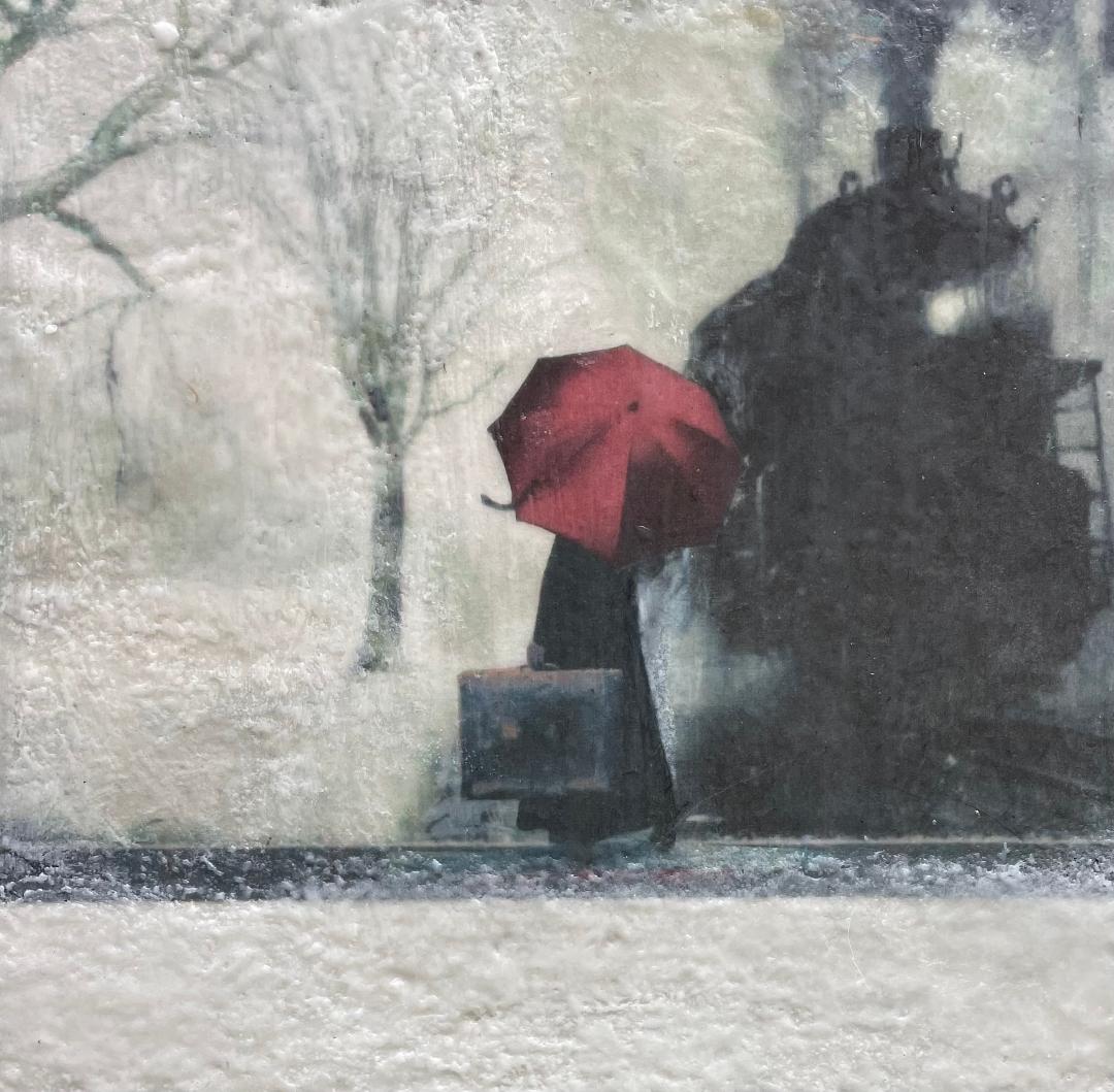 Take the Last Train & I'll Meet You at the Station 12"x12" image 0