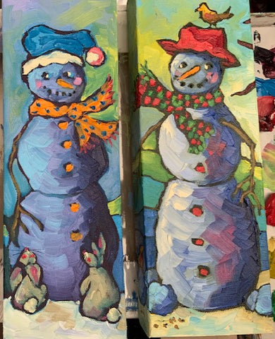 Winter Friends 2   12"x4" image 1