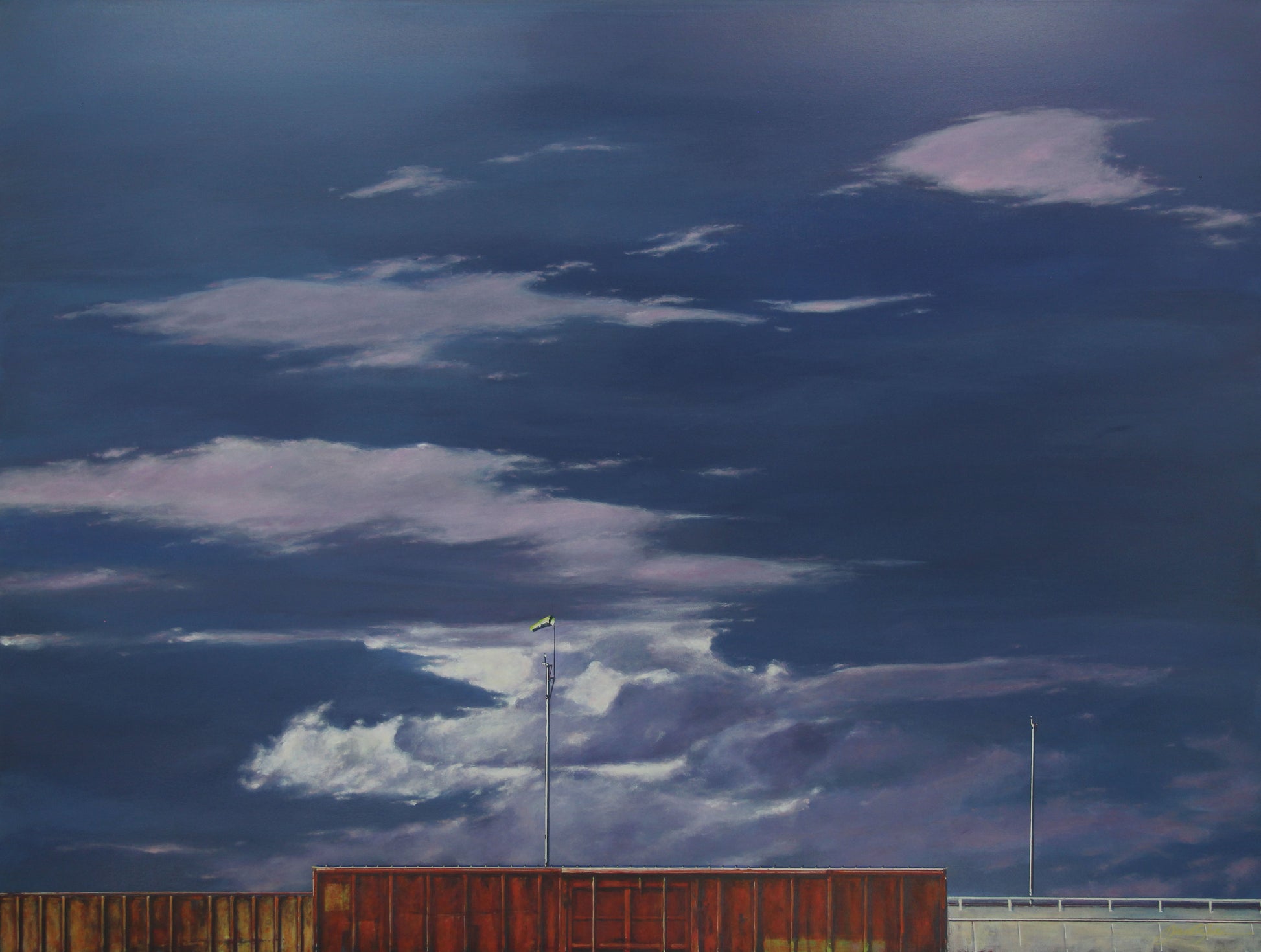 Big Sky and Steel Rail, 48H x 36W image 0