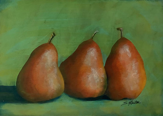 Three Pears in a Row 6 3/4x 4 3/4" image 0
