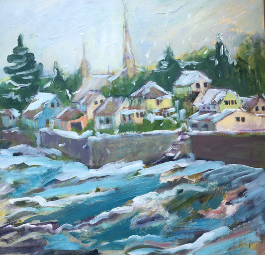 Snowy Day- Kamouraska 17x17" image 0