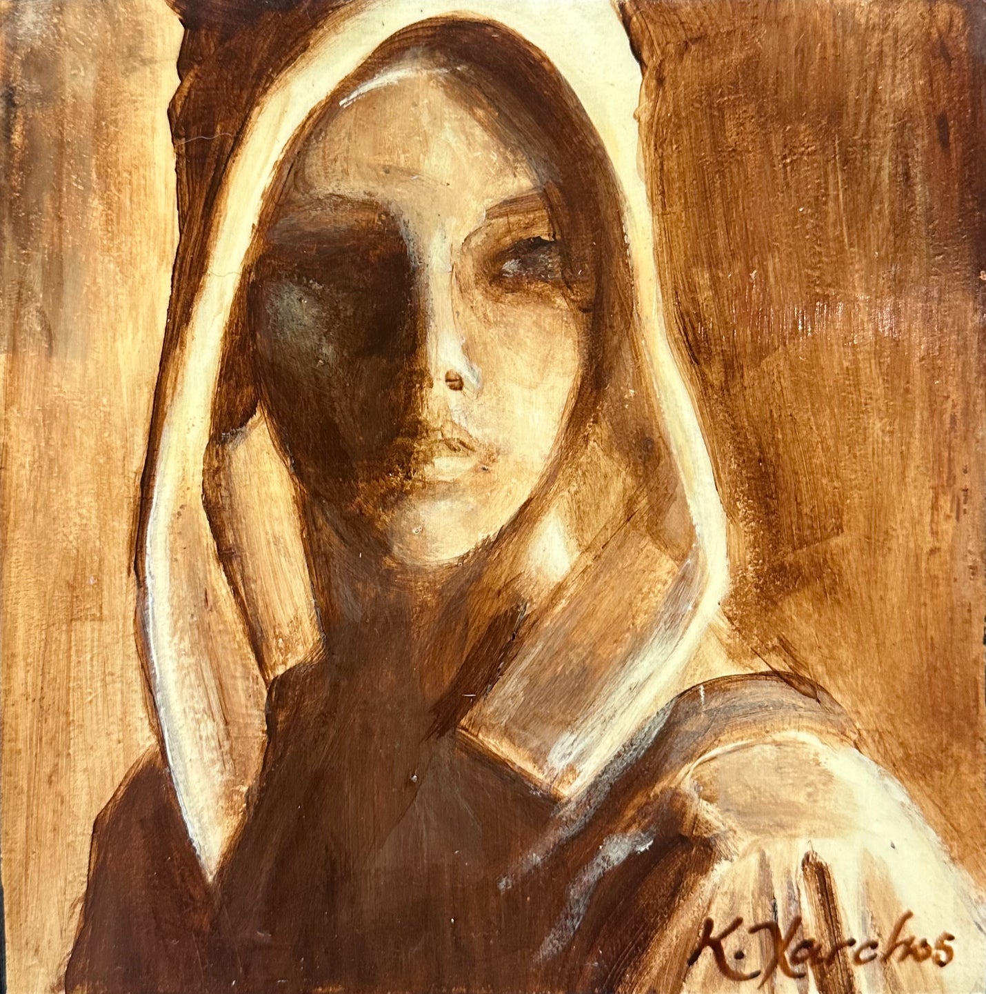 17th Century Girl Study 6H x 6W image 0