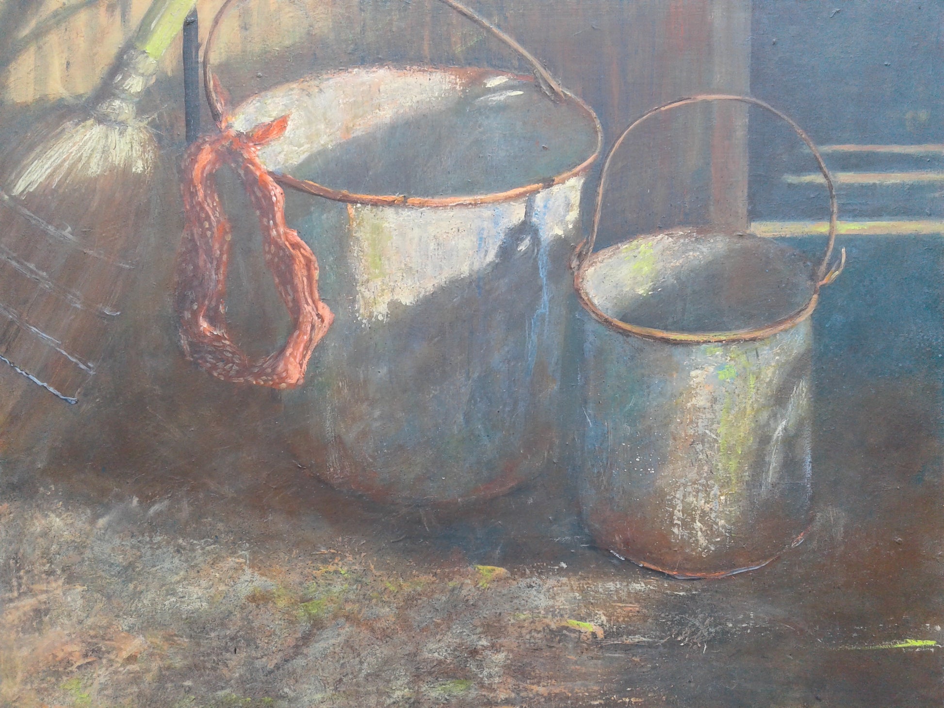 Broom & Buckets-24x30” image 0