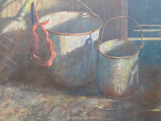 Broom & Buckets-24x30” image 0