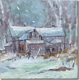 Snowy Day - Manotick, 12x12” image 0