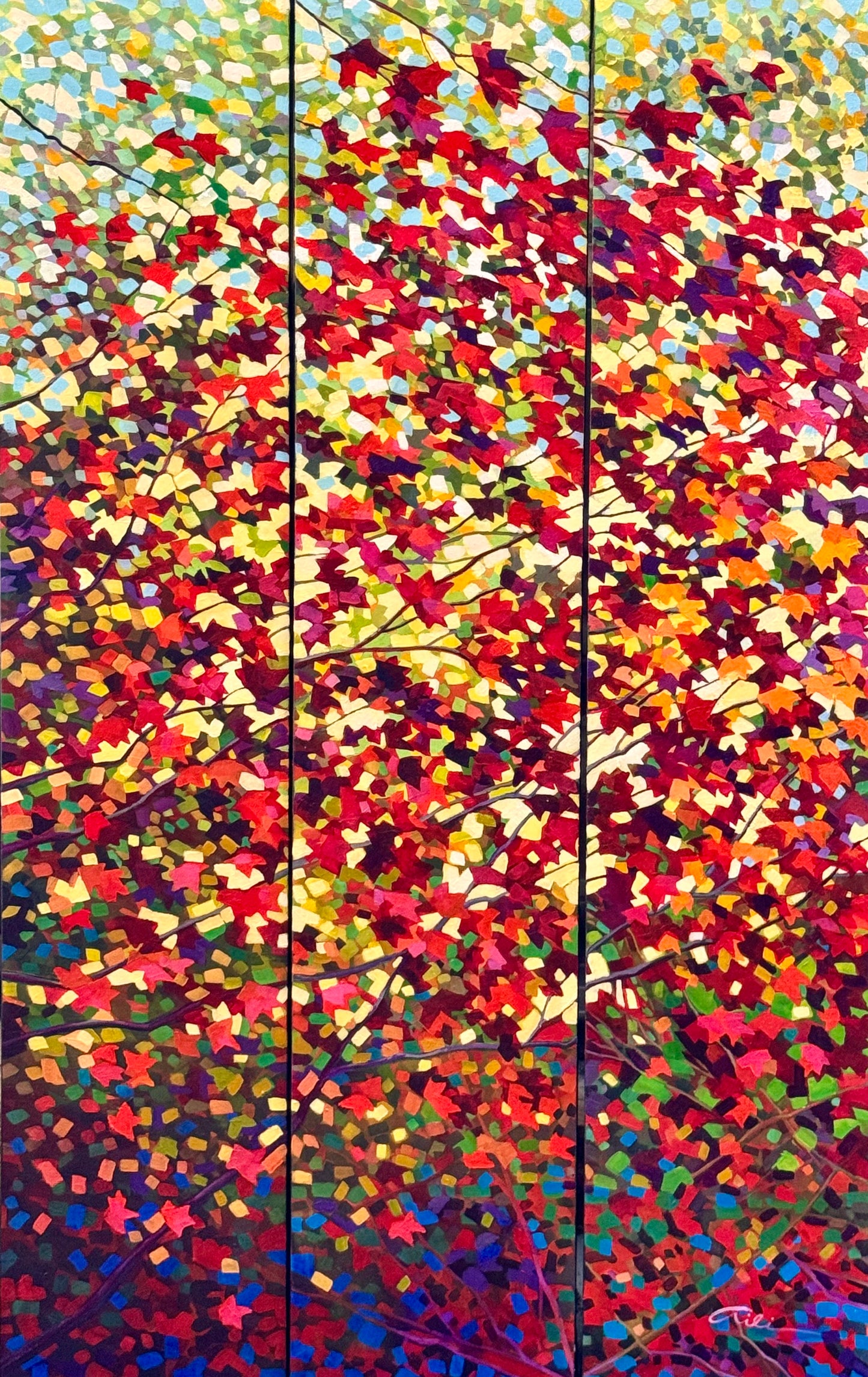 Nature's Symphony In Three Stanzas   48h x30w image 0