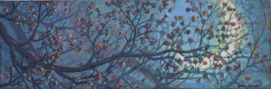Spring Moon and Maple Buds-12” x 36” image 0