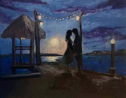 Tropical Lamp Lovers 18"x14" image 0