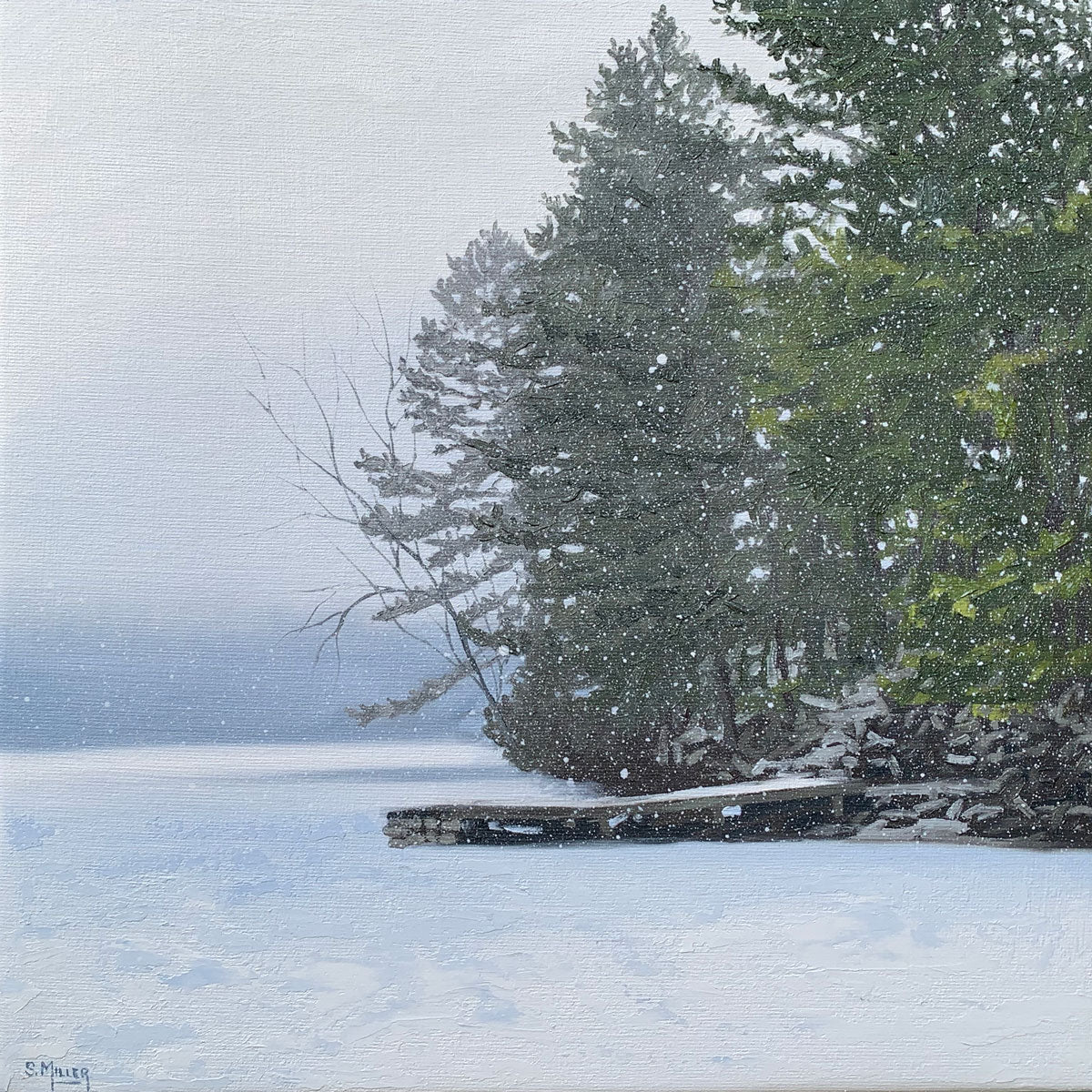 Cottage Snow 5 12x12" image 0