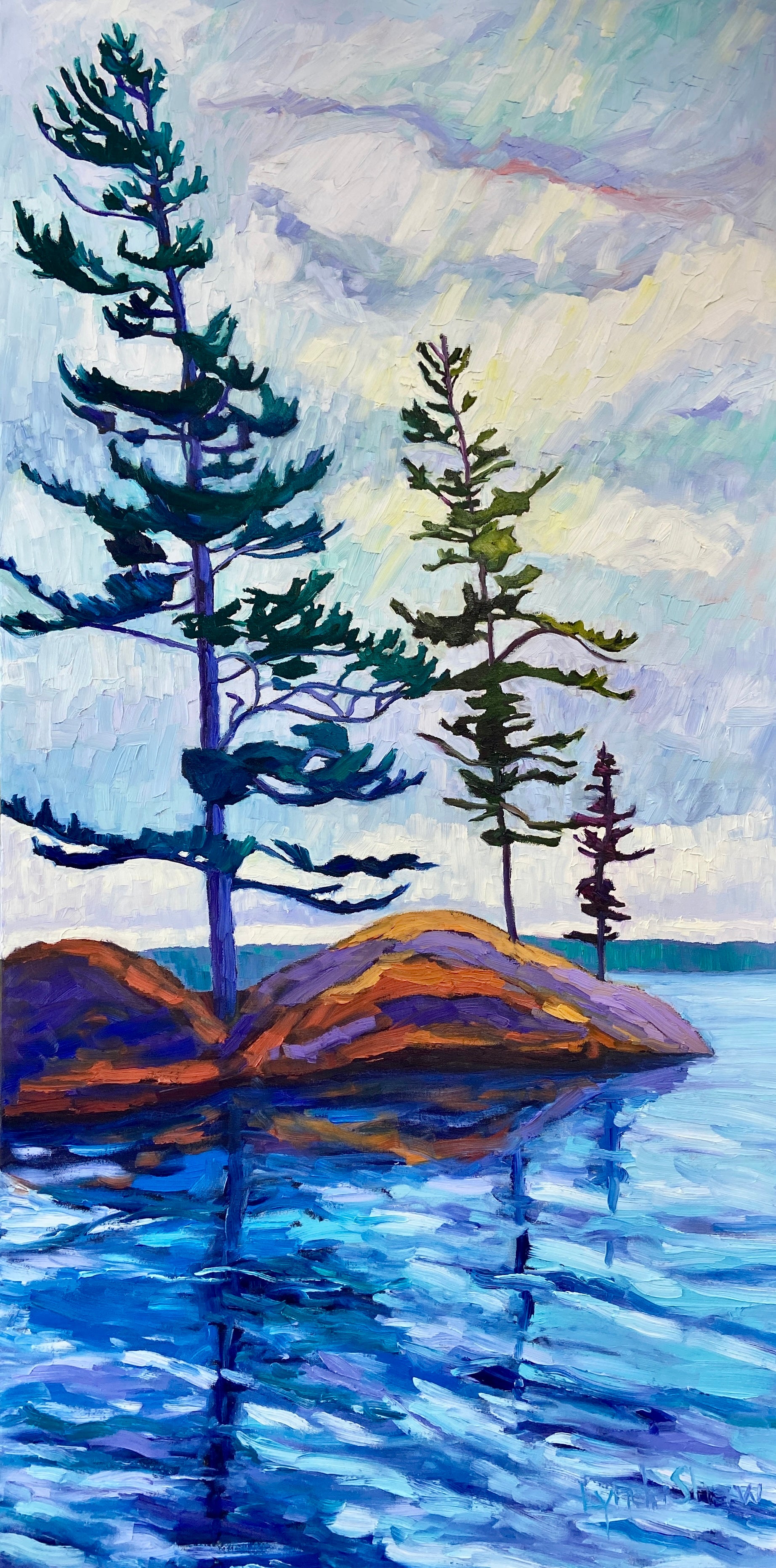 White Pines and Morning Light, 40x20" image 0