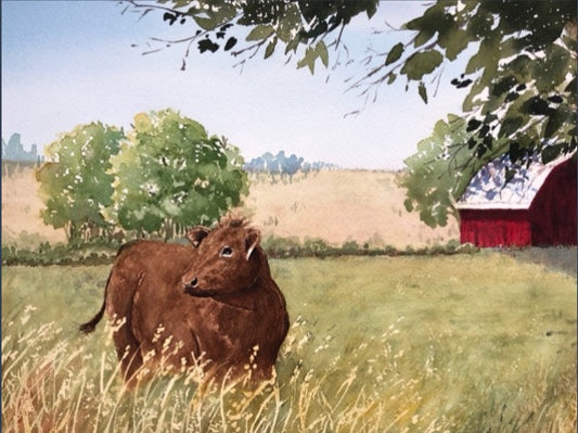 Brown Cow, 10.5x13.5 image 0