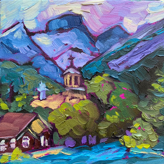 The Three Sisters Fernie, B.C. 6x6" image 0