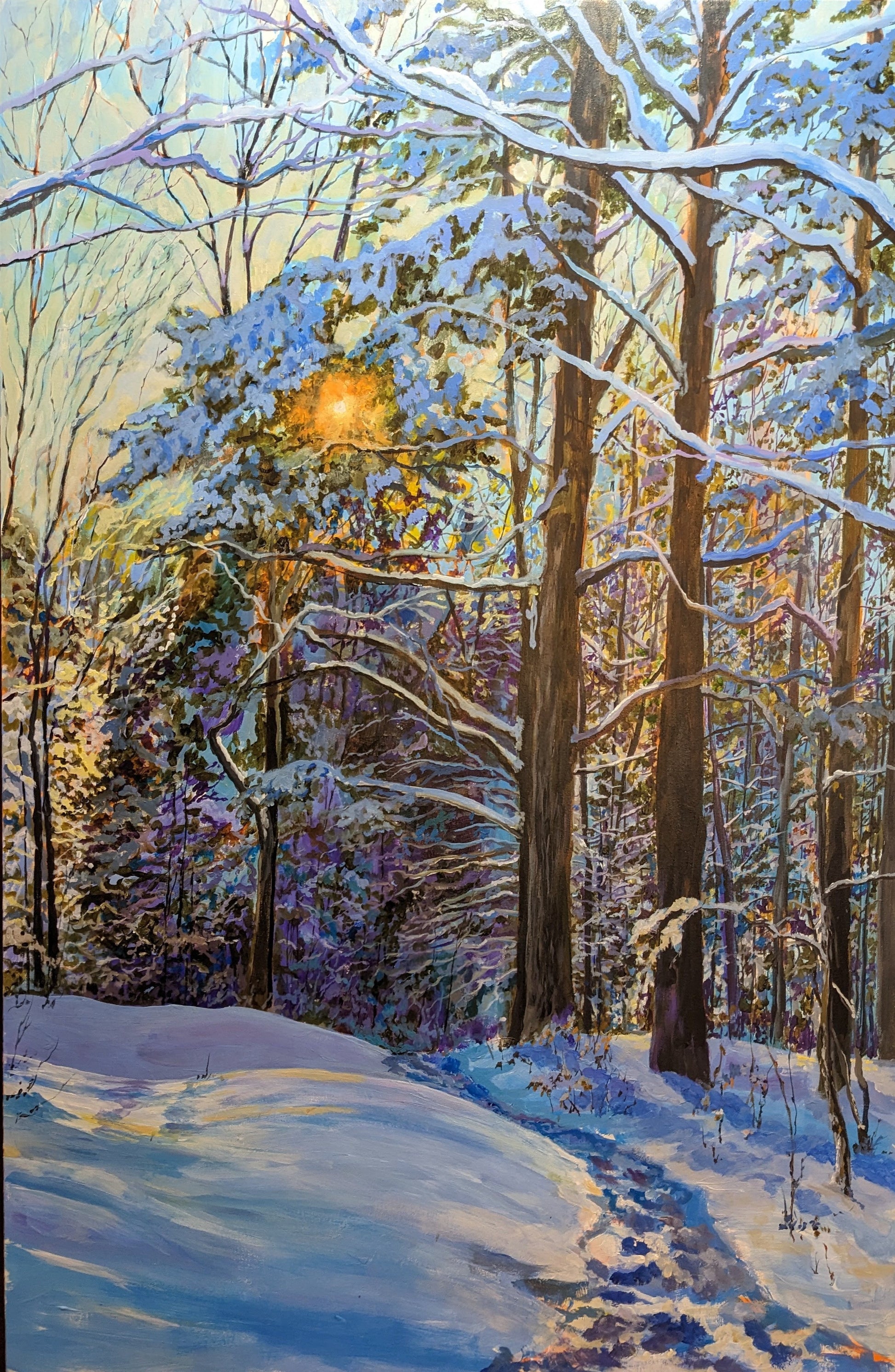 Snow Trails Late Afternoon,  24x36" image 0