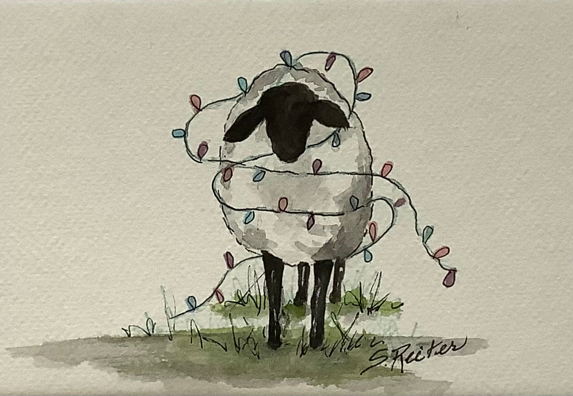 Lamb With Light Bulbs 8H x 10W image 0