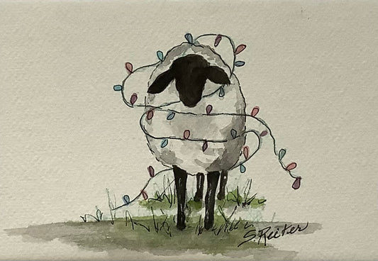 Lamb With Light Bulbs 8H x 10W image 0