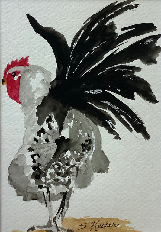 Perky Rooster 8x10" image 0
