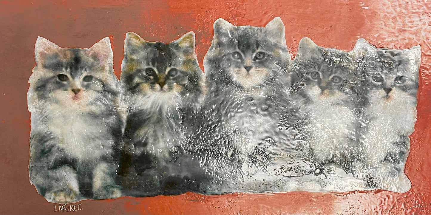 Five Kittens 10x20" image 0