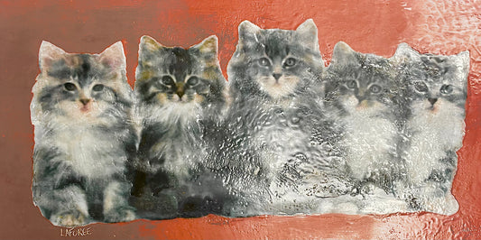 Five Kittens 10x20" image 0