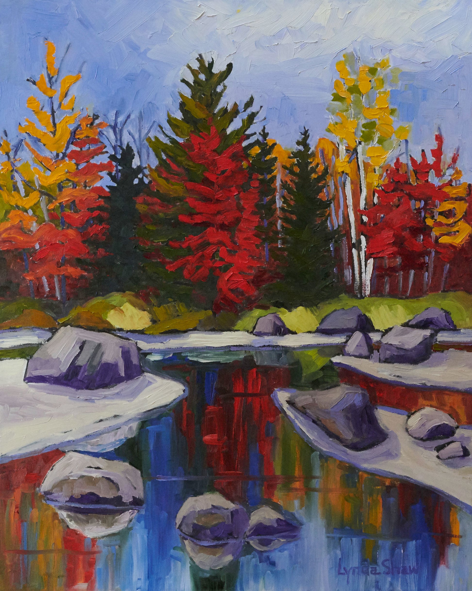 Northern Fall Shoreline Col.4, 24x30" image 0