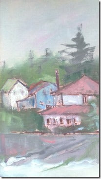 Rooftops - Kamouraska, 6x10” image 0