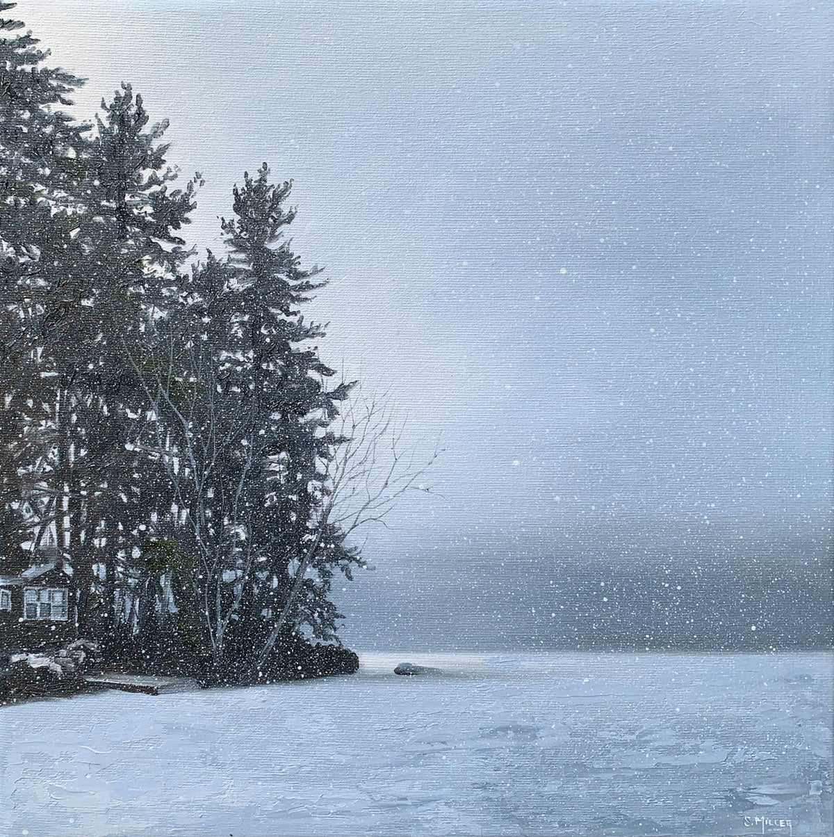 Cottage Snow 7 12x12" image 0