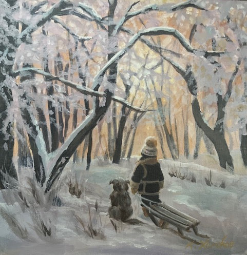 Going Sledding 12x12 image 0