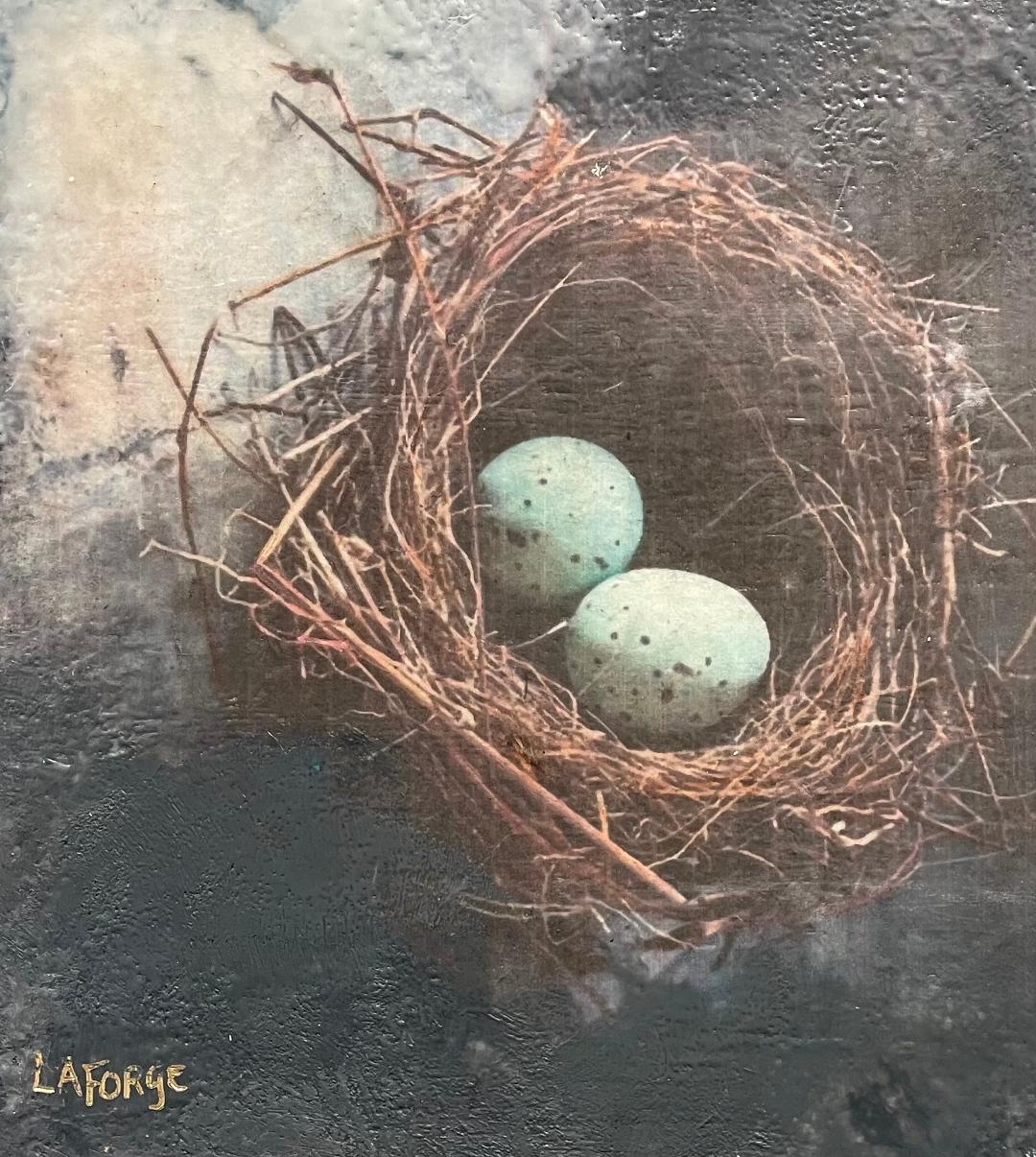 Two Fine Eggs in the Nest   12x12 image 0