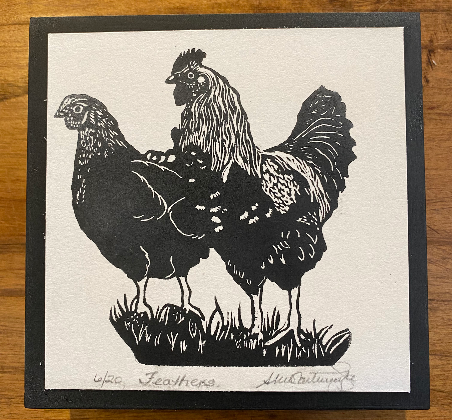 Feathers, 6/20, 5x5" image 0
