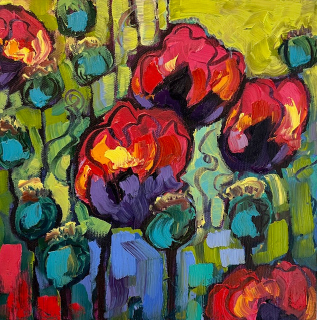 Poppies, Poppies #1 8x8" image 0