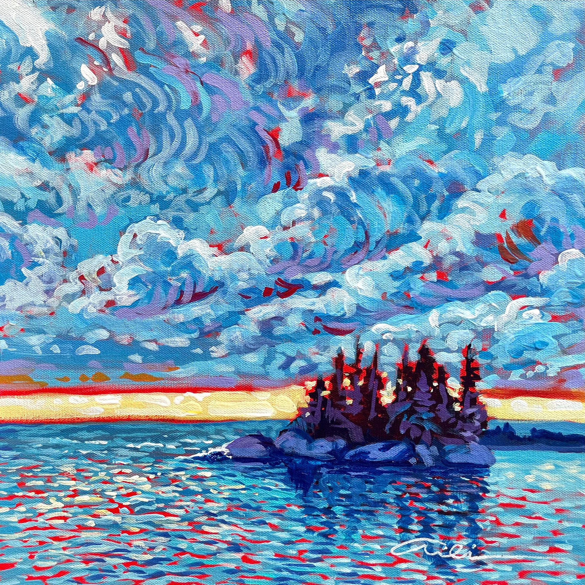 Autumn Sky III, 14x14" image 0