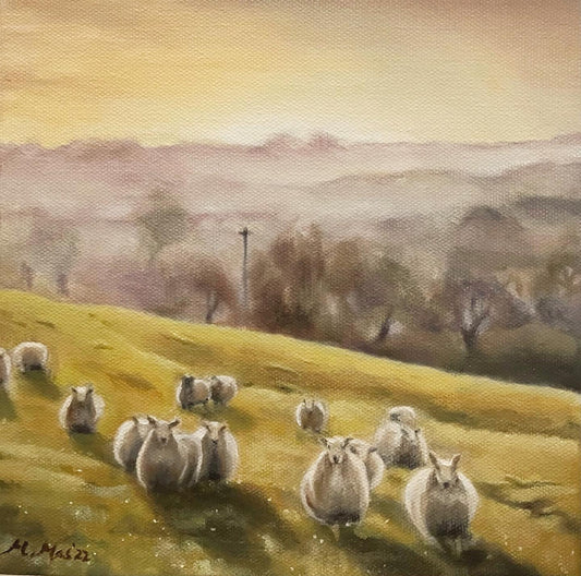 Field of Sheep 8x8" image 0