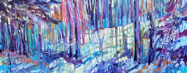 “Silver Threads” Series 3  24H x 60W image 0